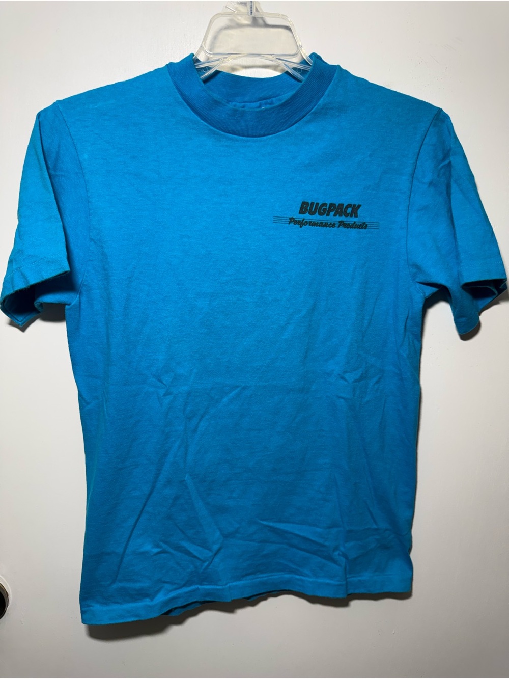 Vintage 1986 Bugpack Performance Products Dune Buggy Tshirt Teal Sz S A-13 #14